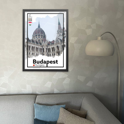 Budapest Hungary Travel Poster
