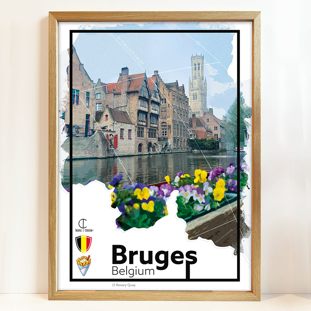 Bruges Belgium Travel Poster