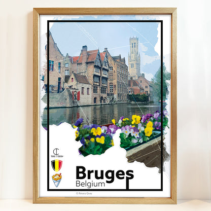 Bruges Belgium Travel Poster