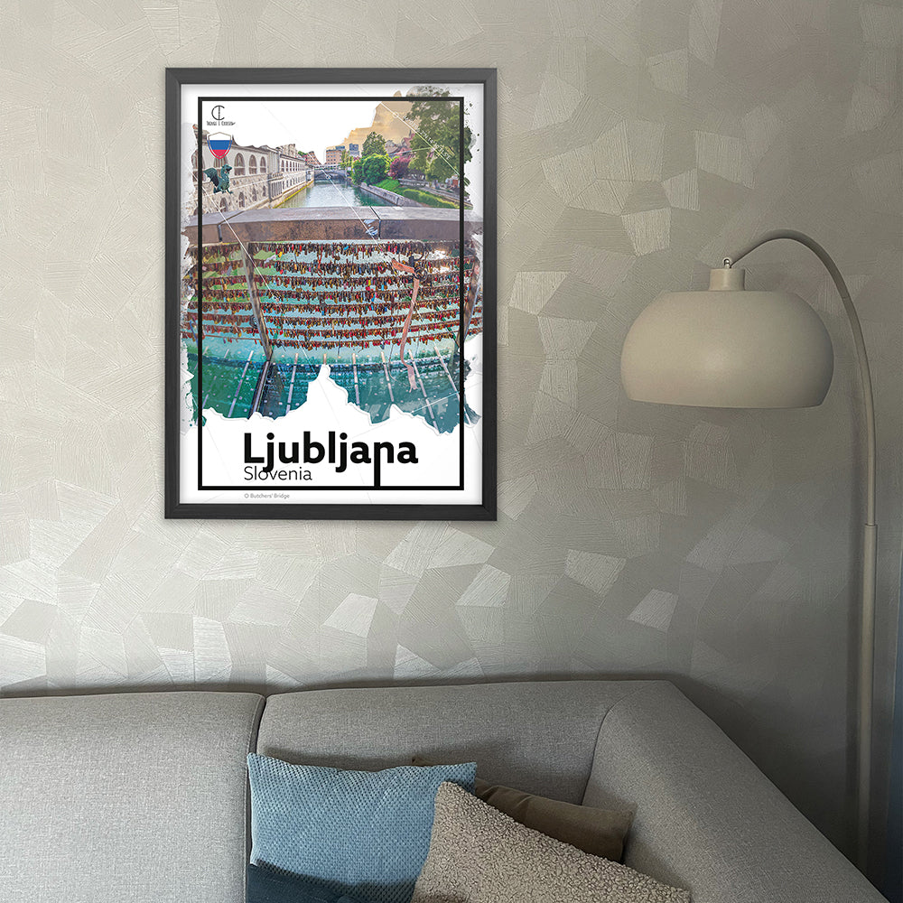 Ljubljana Slovenia Travel Poster