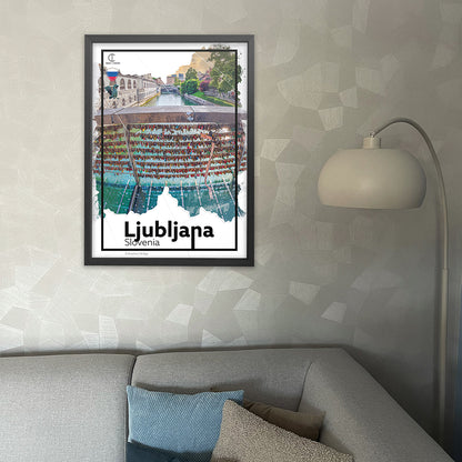 Ljubljana Slovenia Travel Poster