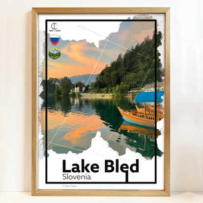Lake Bled Slovenia Travel Poster
