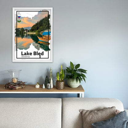 Lake Bled Slovenia Travel Poster