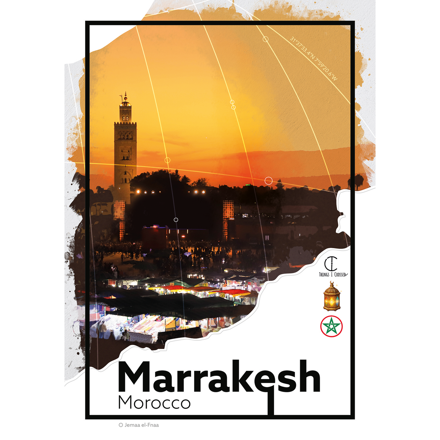 Marrakesh Morocco Travel Poster